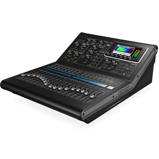 A digital mixing console with a keyboard and other controls, ideal for a Georgia wedding DJ service.